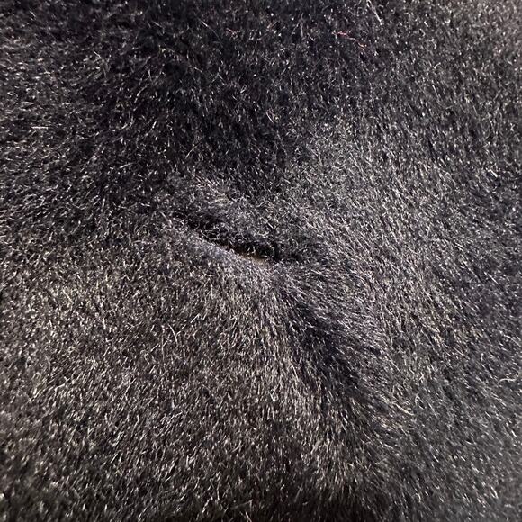 Vintage Morris Moskowitz Black Wool Purse Brownish orange lucite handle - Picture 7 of 10